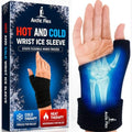 Arctic Flex Wrist & Thumb Ice Pack Wrap - Extra Strength Hot & Cold Therapy - color: Black, size: Medium