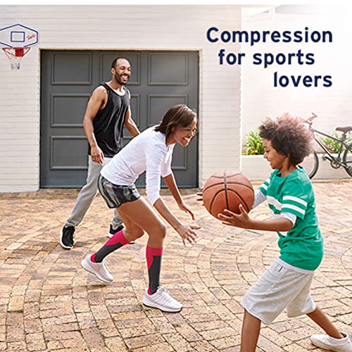 JOBST 7528902 Sport Compression Sock, Knee High, 15-20mmHg, White/Grey, Large - color: White/Grey, size: Large