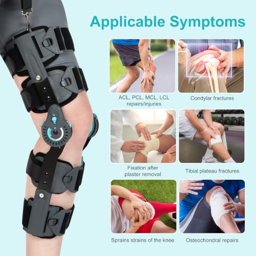 Hinged Knee Brace with Side Stabilizers for Women Men - color: Green