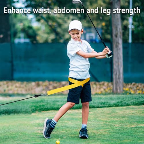 Golf Swing Twist Training Aid Belt - Posture Correction Warm up Exercise Tool for Beginners Women Men