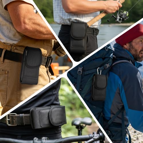 Magnetic Cell Phone Holster with Belt Clip for iPhone Samsung Galaxy - size: X-Large