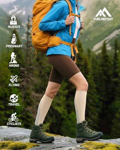 6 Pairs Compression Socks for Women & Men 15-20mmHg Knee High Socks - color: 101 - Black/Dark Grey/Pink/Yellow/Blue/White, size: Small-Medium