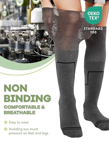 SONORAN Walking Boot Socks Bamboo Viscose (2 Pairs) Lightweight Replacement Sock Liner for Medical Tube Cast Socks - color: Grey