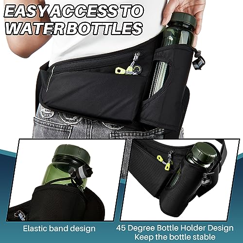 Abbylike 2 Pcs Waist Pack, Running Hydration Belt with Water Bottle Holder