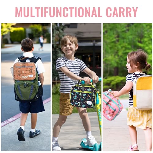 Genteen Kids Insulated Lunch Box for Boys Girls,Back to School,Office - color: P-1pk Rainbow