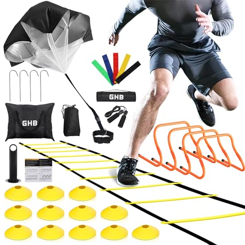 GHB Agility Ladder,Football Training Equipment Set - color: Yellow
