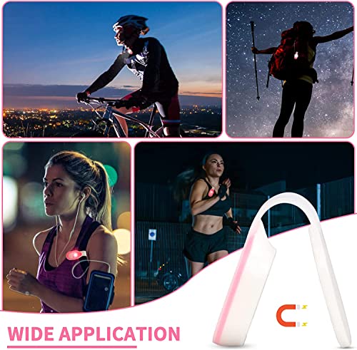 Nursing Night Light Clip on Rechargeable NightShift Nurse Light Hands Free LED Flashlights Running Lights for Walking Running Pets Outdoor Emergency (Pink) - color: Pink