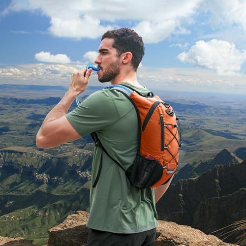 Lightweight Hydration Backpack, Running Backpack with 2L Water Bladder - color: Orange