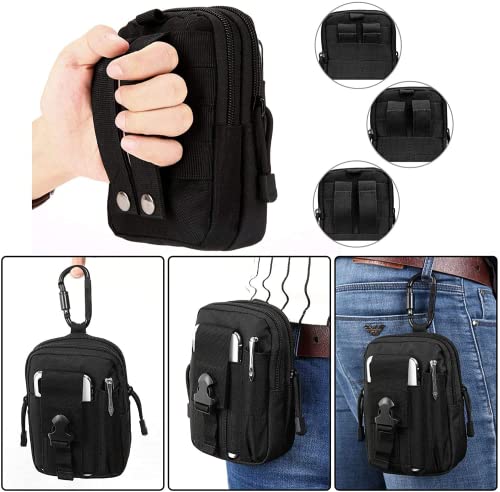 Belt Pouch, Tactical Molle Phone Pouch EDC Utility Pouches Waist Bag Packs, Small Cell Phone Holster Gear Tool Gadget Pocket for Men Running - color: Orange