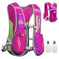 TRIWONDER Running Vest Hydration Pack Backpack for Men & Women, Lightweight Trail Marathon Run Race Vest for Cycling Jogging - color: 02 Rose Red - with 2 Water Bottles (250ml)