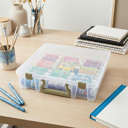 ArtBin Super Satchel 1-Compartment Craft Storage Box, Clear - color: Gold