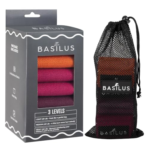 3-Pack Fabric Resistance Bands for Legs & Glutes – Exercise Bands for Workout, Strength Training, Yoga, Pilates & Fitness - color: Terracotta, Fuchsia Crush, Royal Amethyst