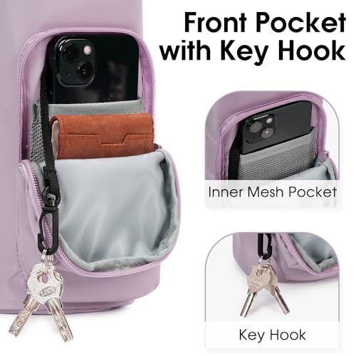 Ceneda Water Bottle Carrier Bag with Phone Pocket 32oz 40oz Tumbler Insulated Water Bottle Holder with Adjustable Shoulder Strap Carrier Sling Bag (Purple) - color: Purple