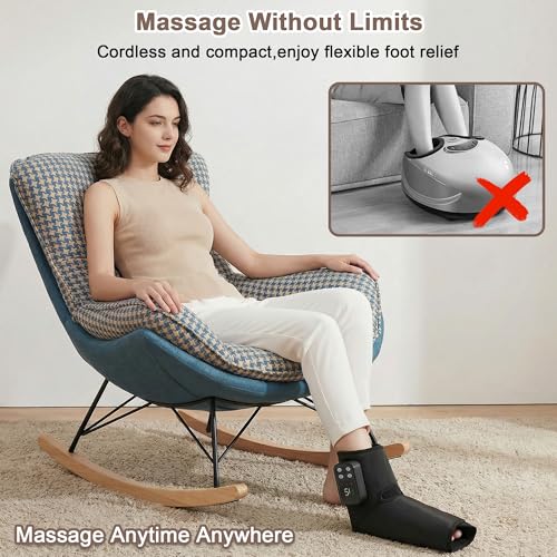 Heated Cordless Foot Massager for Plantar Pain Relief & Swelling for Ankle, Feet and Blood Circulation, Perfect Gifts for Men Women, Dad Mom (Birthday, Holiday)