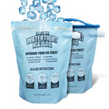 Large Leakproof Ice Bag. Reusable Ice Pack for Cooler - Long Lasting Instant Cooler Ice Packs - Drop in Cubed Ice to Make Cold, Dry Freezer Packs for Coolers - Drink Your Ice When It Melts - size: Large (96 fl oz) / 2 Pack