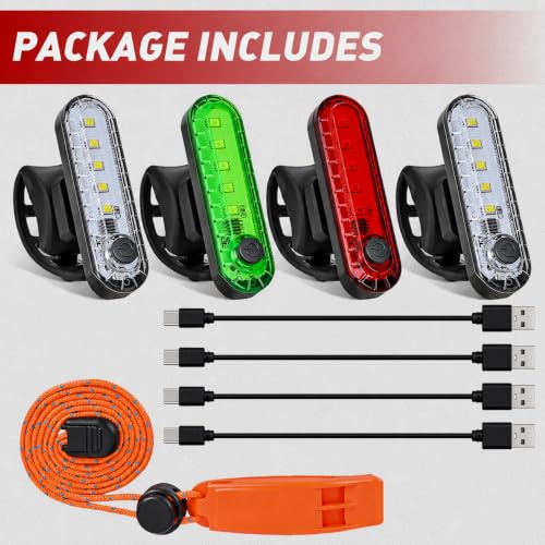 Nilight Marine Boat Navigation Light 4PCS Red Green White Four Modes Lamp - color: 5LED Navigation Light-4Pcs