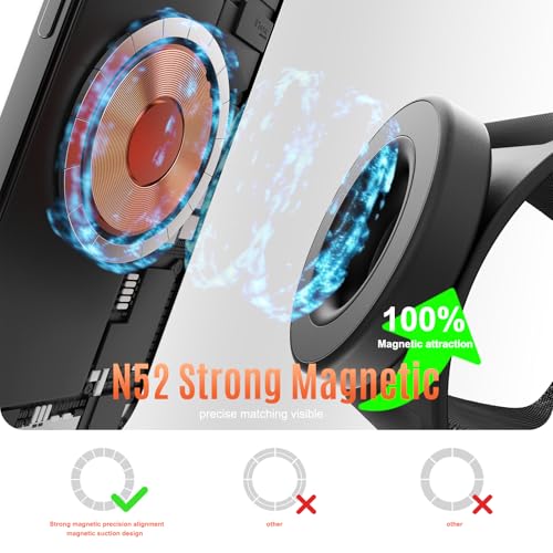 Running Phone Holder-N52 Magnetic Armband&Wrist Mount, Retractable Tether