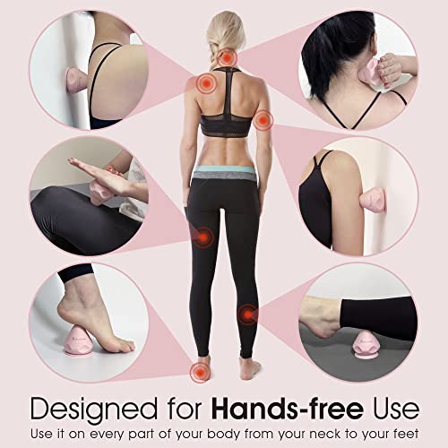 Solacium Mountable Massage Therapy Tool - Multi-Surface Suction Cup Wall Massage Tool for Sore Muscles, Myofascial Release, Stress Relief, Trigger Point and Deep Tissue Massage (Pink) - color: Pink