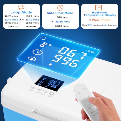 Ice Machine for Knee After Surgery | Wireless Remote & Power-Saving Mode & Adjustable Timer & LED Screen, Joint Ankle Elbow Replacement Cold Therapy Compression Pad, Cryotherapy Pain Relief