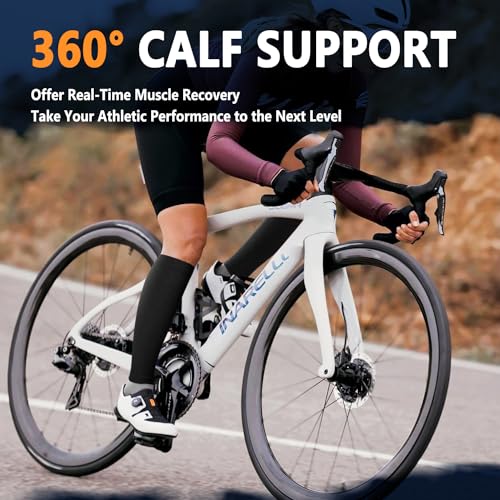 CTHH Calf Compression Sleeve for Men & Women Footless Compression Socks - color: Black