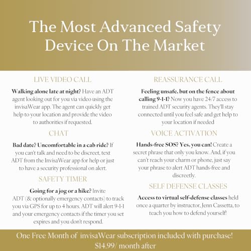 invisawear Smart Jewelry - Personal Safety Device - Keychain