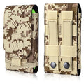 Tactical Molle Phone Holster Pouch, Universal Belt Waist Bag for iPhone 18 Pro Max/17 Pro/17/16 Pro Max/15 Pro Max/14 Pro Max/13, Samsung S26 Ultra/S25/S24, Size L - color: Desert Camo(1 Pack)