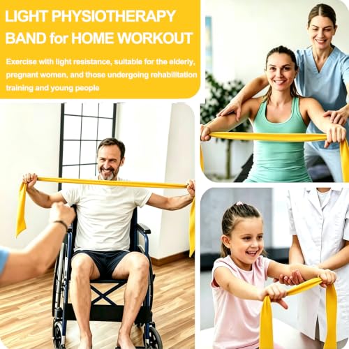 Long Resistance Bands for Working Out, Physical Therapy, Yoga & Pilates - color: Yellow