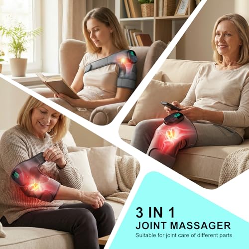 GALAX PRO Knee Electric Massager with Heat, Cordless Heated Knee Massage