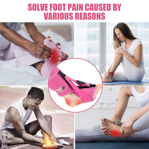 Plantar Fasciitis Night Splint-Adjustable Planter Facetious Relief Brace,Plantar(Pink-2PC)