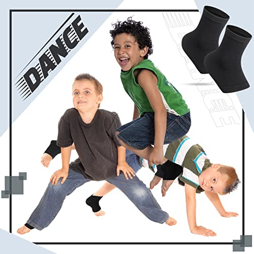 Tarpop 3 Pair Girls Ankle Brace Compression Sleeves, Black, Small - color: Black, size: Small