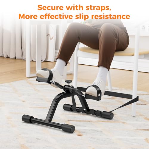 RYGEO Pedal Exerciser Mini Exercise Bike for Leg and Arm Recovery Exercise Lightweight and Portable Floor Bike - color: Black