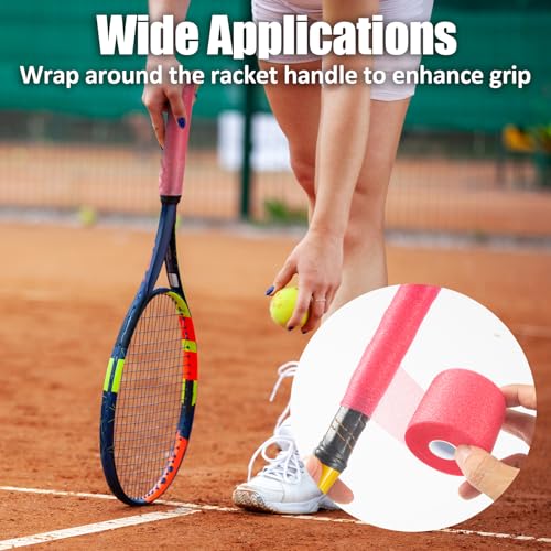 9 Rolls (108 Yards) Prewrap Athletic Tape, 9 Colors Sports Pre Wrap