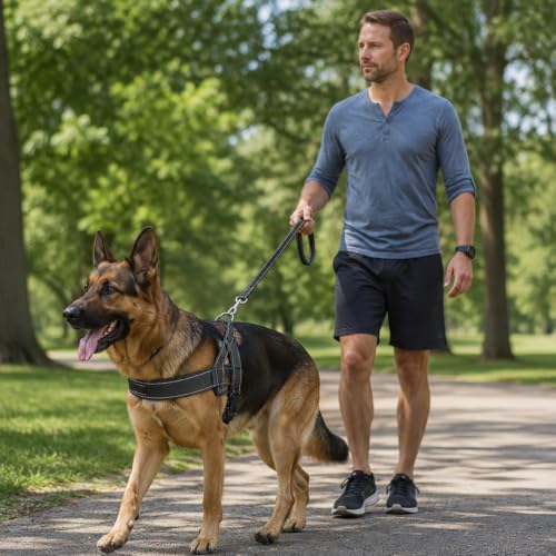 No Pull Dog Harness Heavy Duty Reflective Adjustable Padded Pet Vest for Medium Large Dogs Walking Training Running(S) - size: S