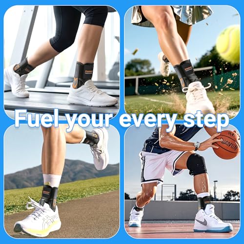 Ankle Brace Adjustable Support for Sprained Ankle and Injury Recovery - size: Large