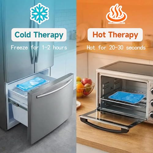 2 Pack Ice Pack with Strap – Flexible Gel Pack for Targeted Hot & Cold Therapy, Gel Bead Ice Pack for Knee Shoulder Back or Wisdom Tooth Support, Ice Packs for Injuries Portable Compress - size: 2 Pack