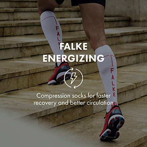 FALKE Men's Impulse Running Socks, Knee High, Stabilizing, 1 Pair - color: Black (Black 3008), size: 6.5-9