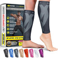 BLITZU Calf Compression Sleeves, Footless Compression Socks for Men & Women - color: Gray, size: Small/Medium