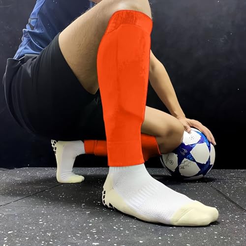 COUVER Unisex Long Leg Compression Sleeves - color: Orange, size: Large