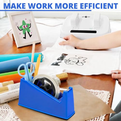 HTVRONT Heat Tape Dispenser with 4 Heat Transfer Tapes for Office & School - color: White, size: 10mm*33m