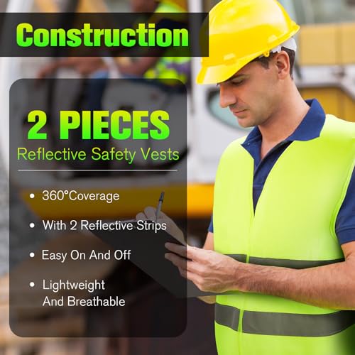 JaGely High Visibility Safety Vest Bulk 360° Reflective