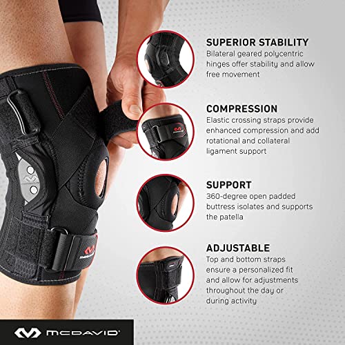 McDavid Hinged Knee Brace for Men and Women, Knee Support & Stabilizers - size: Medium