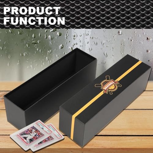 PIT66 Graded Cards Holder Container Graded Card Storage Box Holds Card Deck Case Trading Card Sports Card Storage Box Fits PSA, CSG, BGS, CGC, SGC Holds 50-55 Cards black
