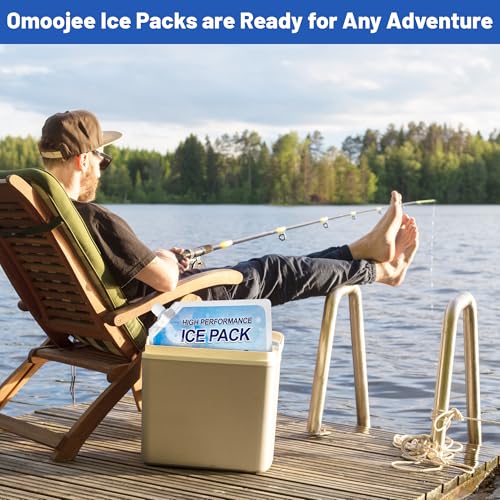 Reusable Ice Packs for Cooler, Freezer Ice Packs for Lunch Boxes, Cooler Ice Packs for Camping Gear, Fishing - size: Large