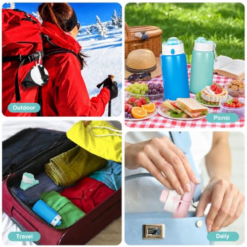 PLTCAT Collapsible Water Bottles, 19oz Foldable Silicone Travel Bottles - color: Green