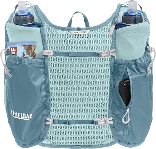 CamelBak Womenâ€™s Trail Run Hydration Vest with 34oz Capacity, Lightweight Breathable Design and Storage for Trail Running and Training, Adriatic Blue 2.0