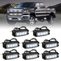 XRIDONSEN 8PCS Sync Truck Grill Lights 32 LED White Strobe Lights - color: White