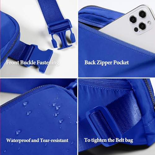 YOSHUYUKI Fanny Pack Cross Body Bag Small Crossbody Bags for Women Men Trendy Nylon Waterproof Mini Purse Travel Running Belt Lulu Dupes Bum Hip Chest Waist Pack Side Bag Must Have Blue - color: Wild Bluebell