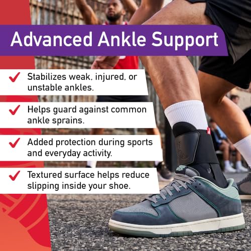 MUELLER Sports Medicine The One Ankle Brace Premium, Ankle Pain Relief Support for Men and Women, Ideal for Sprains, Strains, Arthritis, Black - size: Medium