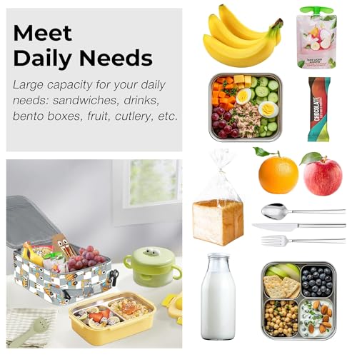 Clastyle Car Insulated Kid Lunch Bag for Boy Lunch Box, Engineer Excavator - color: Grey Excavator