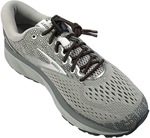IBUNGEE LACES (Elastic No Tie Shoelaces (Made in the USA) - color: Brown, size: 22-inch